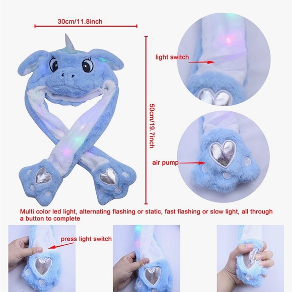 Rainbow - UNICORN PLUSH HAT WITH MIVING EARS - Picture 7 of 7